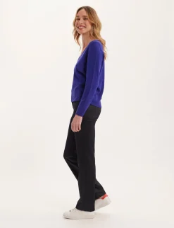 Morgane blue v-neck jumper