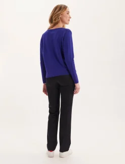Morgane blue v-neck jumper