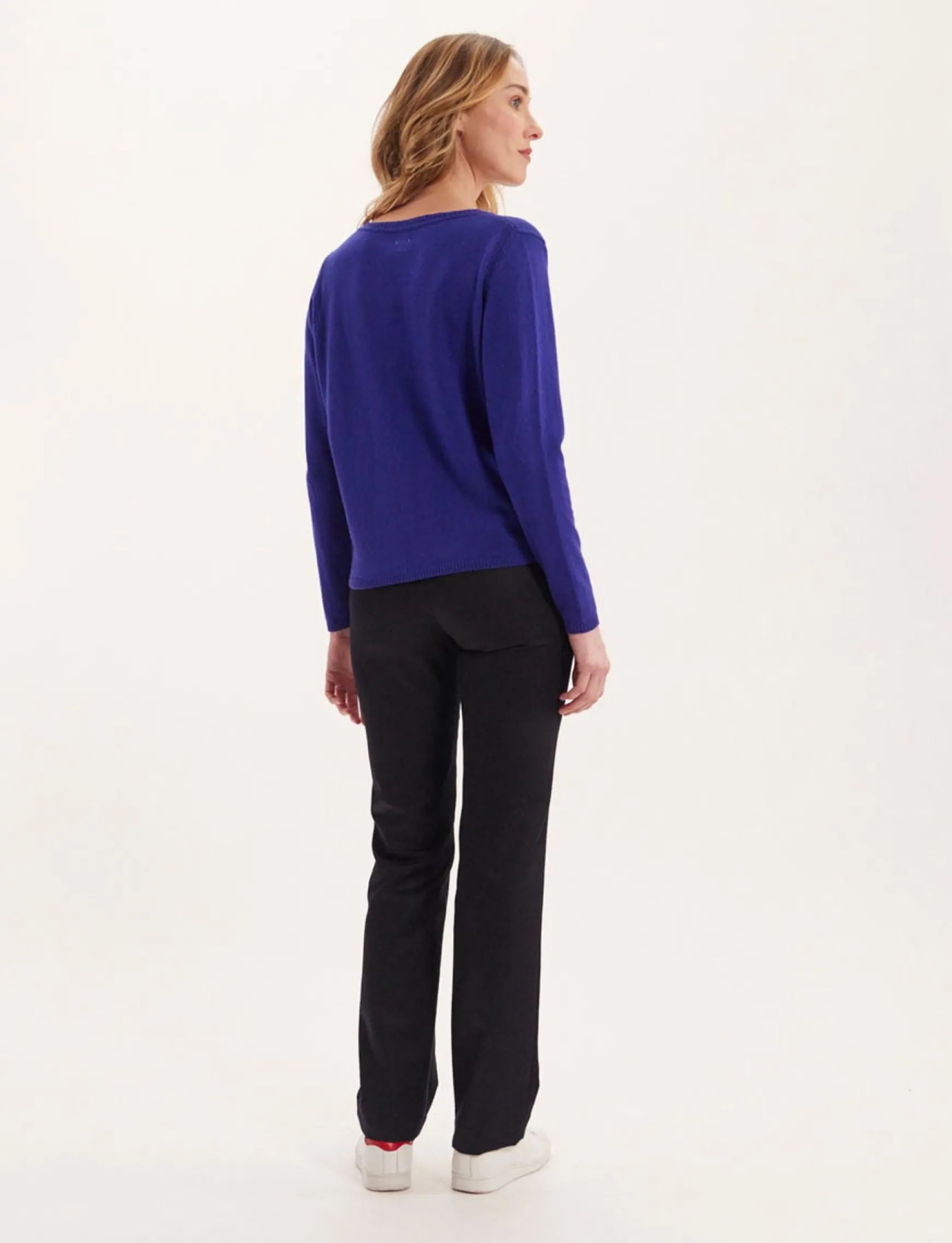 Morgane blue v-neck jumper