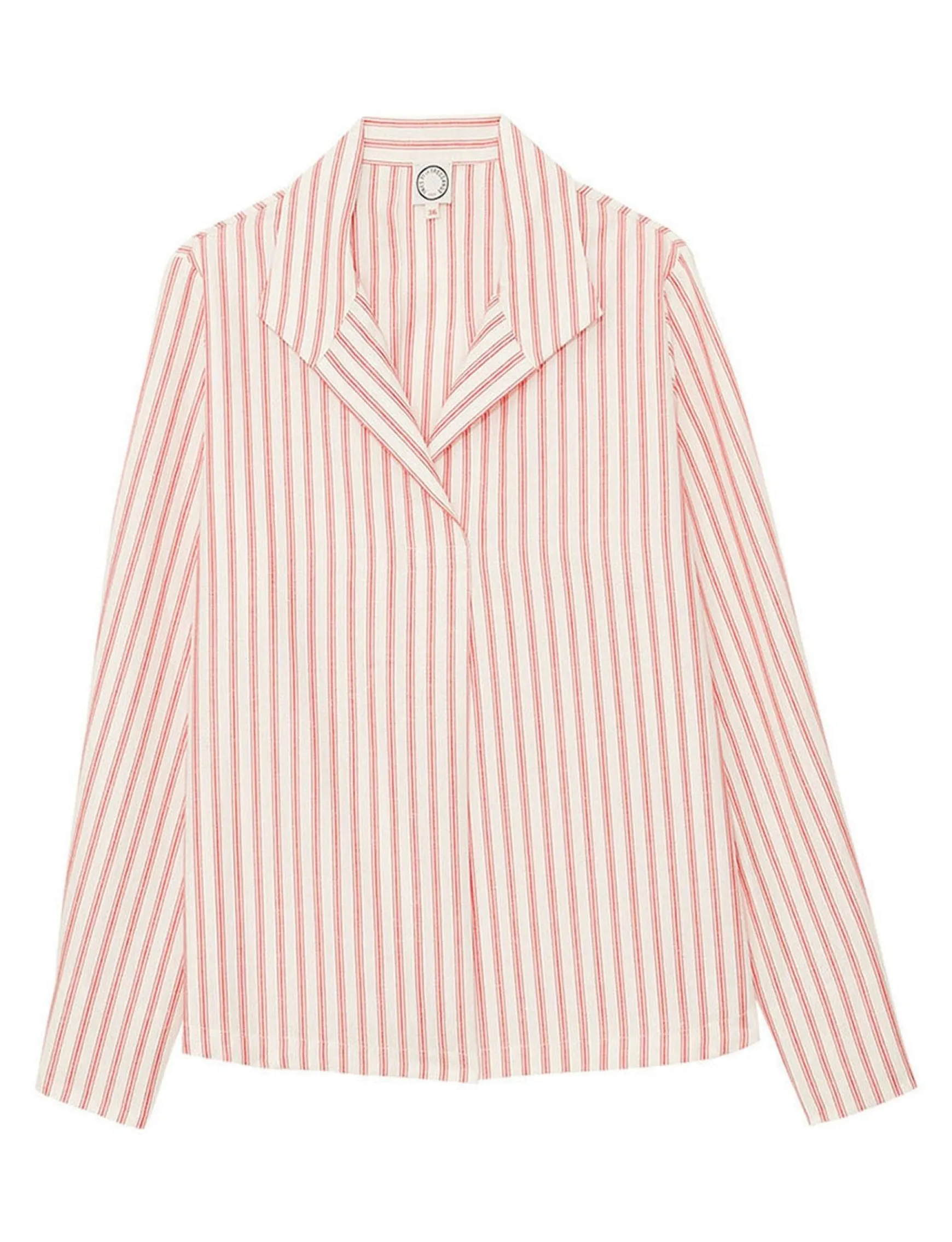 Noa red and white striped top