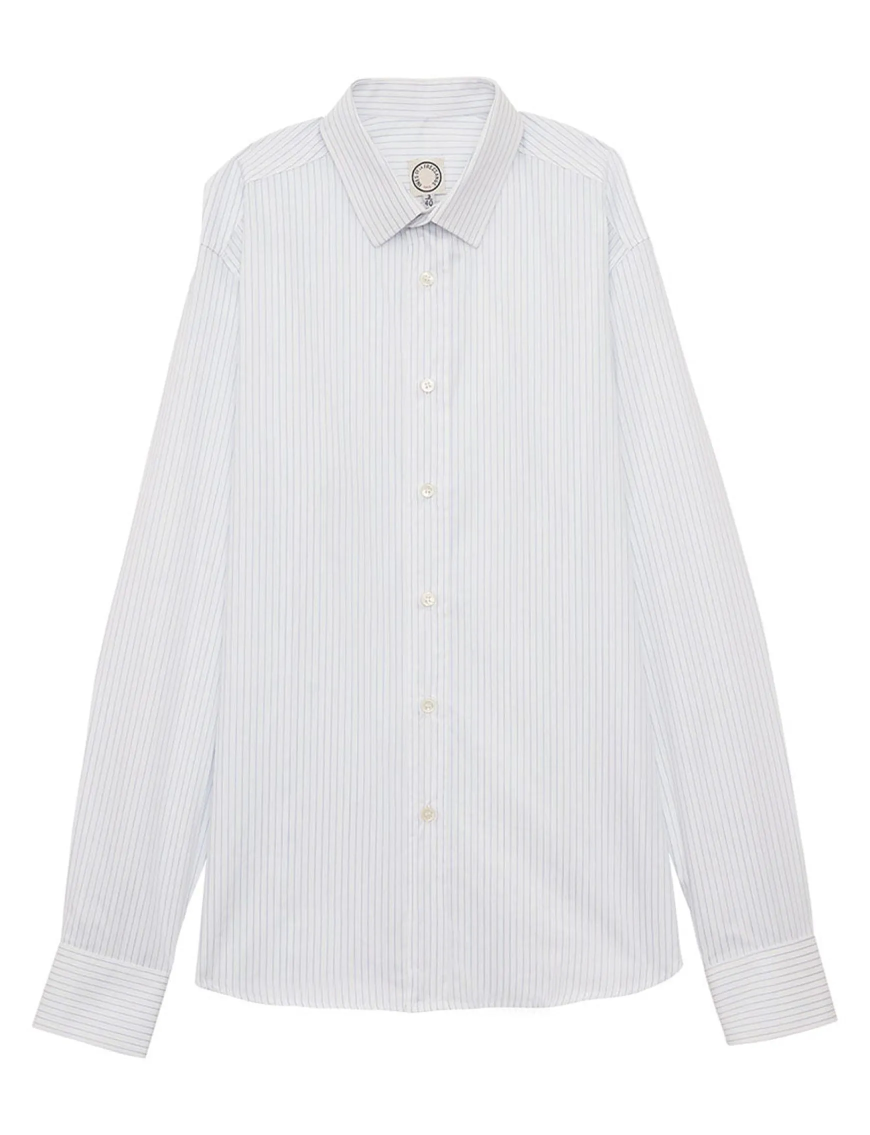 Olivier blue and white striped shirt
