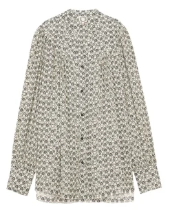 Ornella Oak Leaf Print Blouse