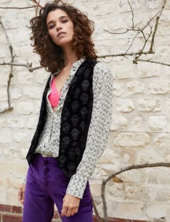 Ornella Oak Leaf Print Blouse