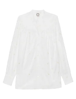 Ornella white embroidered blouse