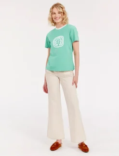 Oscar green round-neck t-shirt