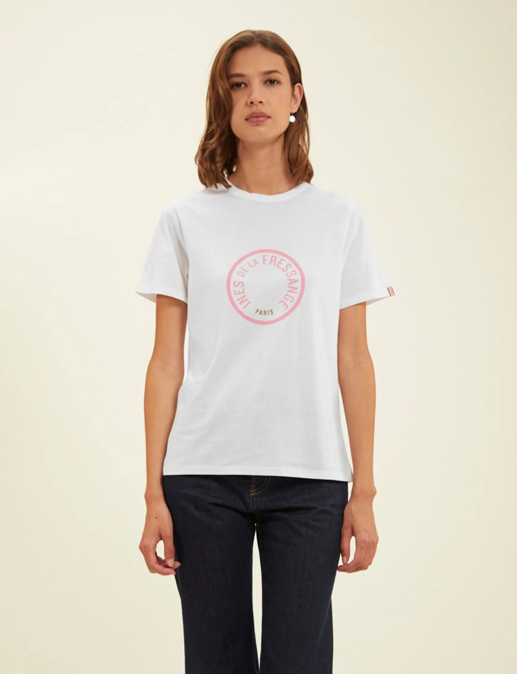 Oscar white logo pink T-shirt