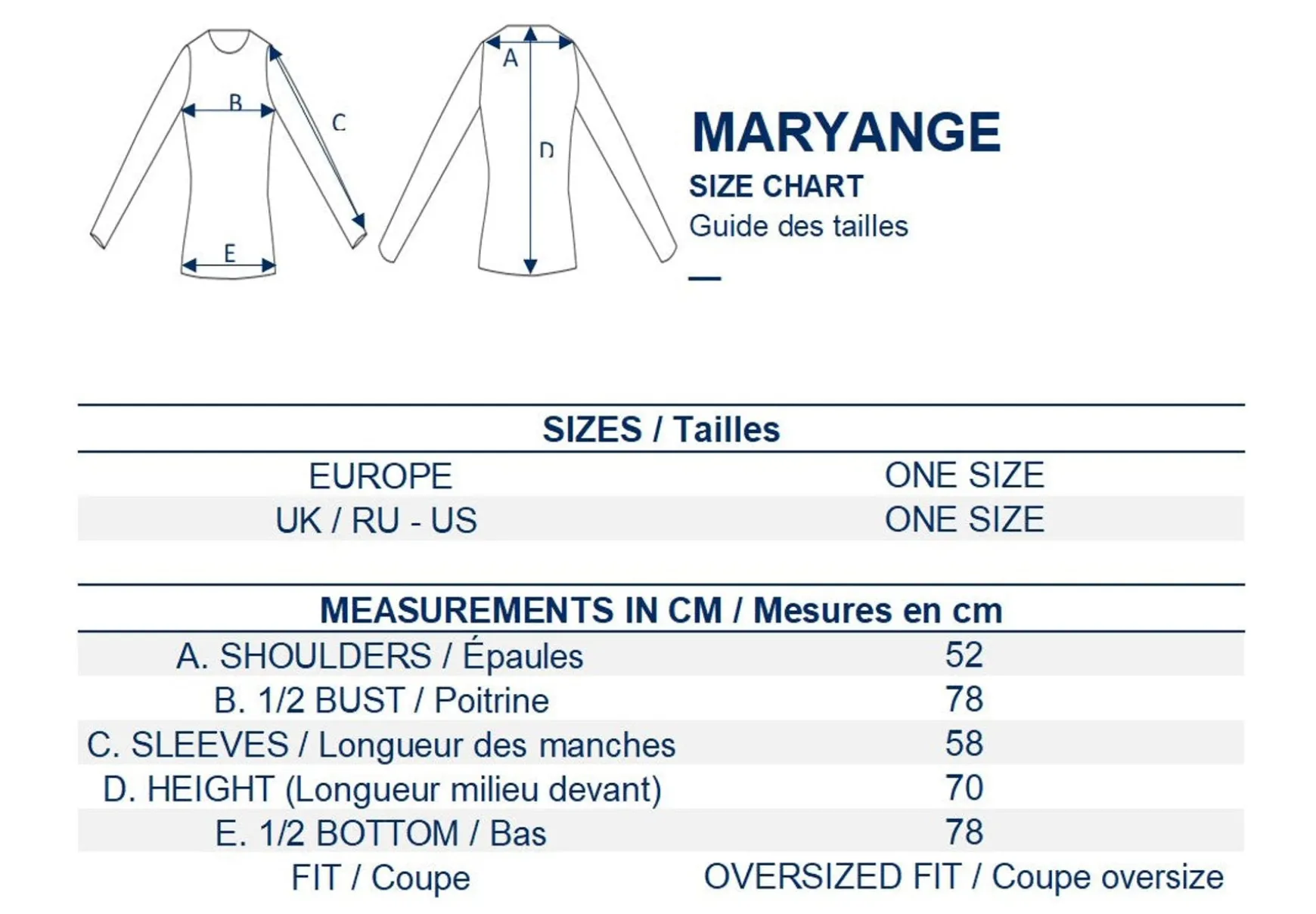 Oversized Maryange shirt with ruffles in blue linen