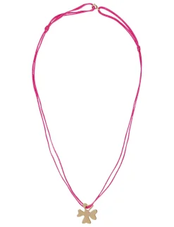 Pink clover necklace