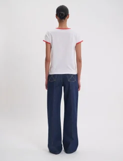 Priscilla white cotton T-shirt