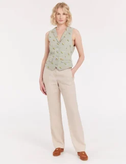 Robinson green print cardigan