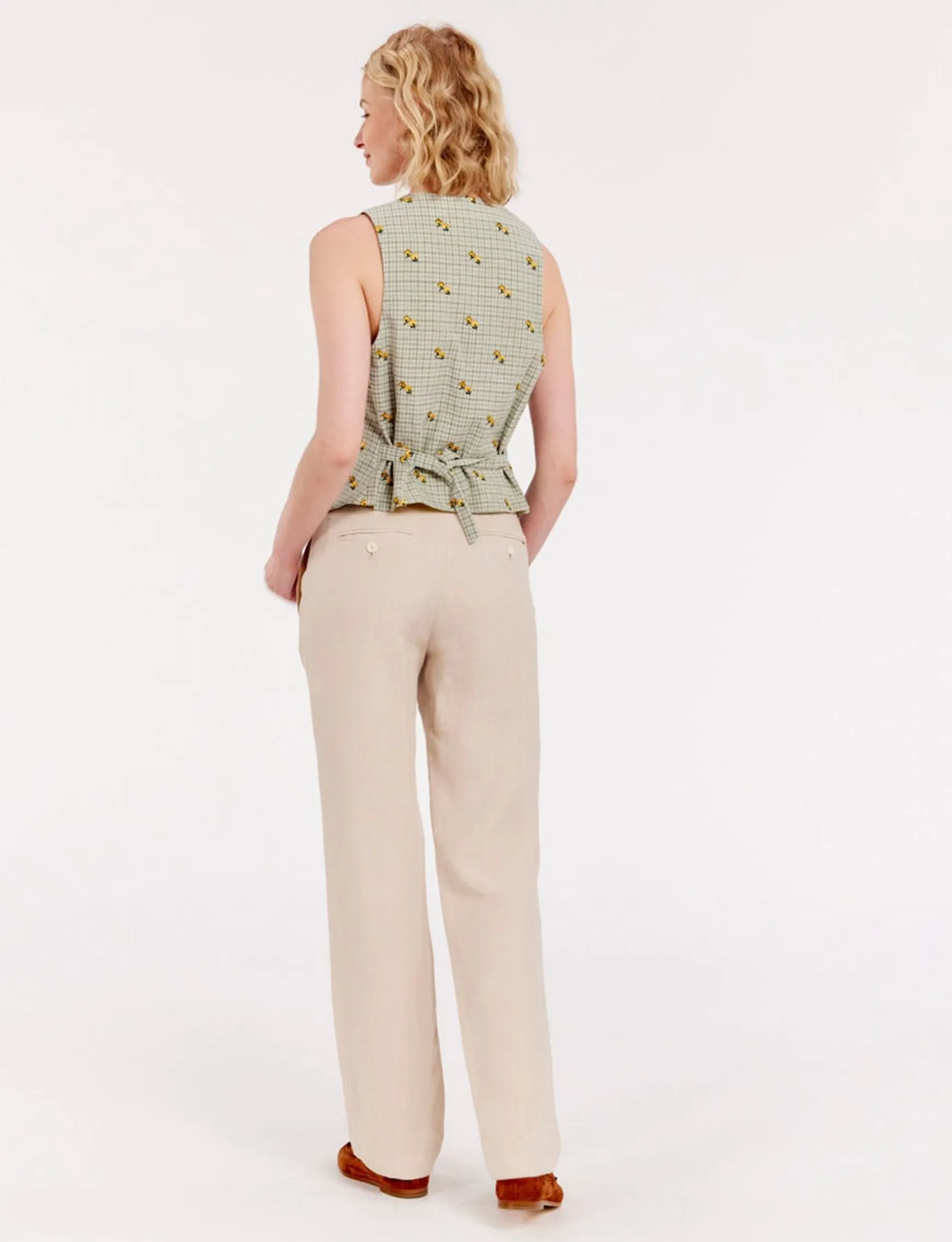 Robinson green print cardigan