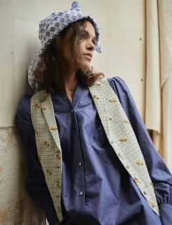 Robinson green print cardigan