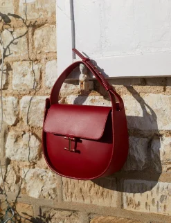 Senda red leather bag