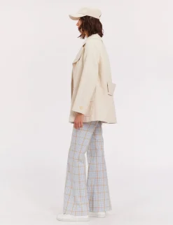 Seraphine ivory pea jacket